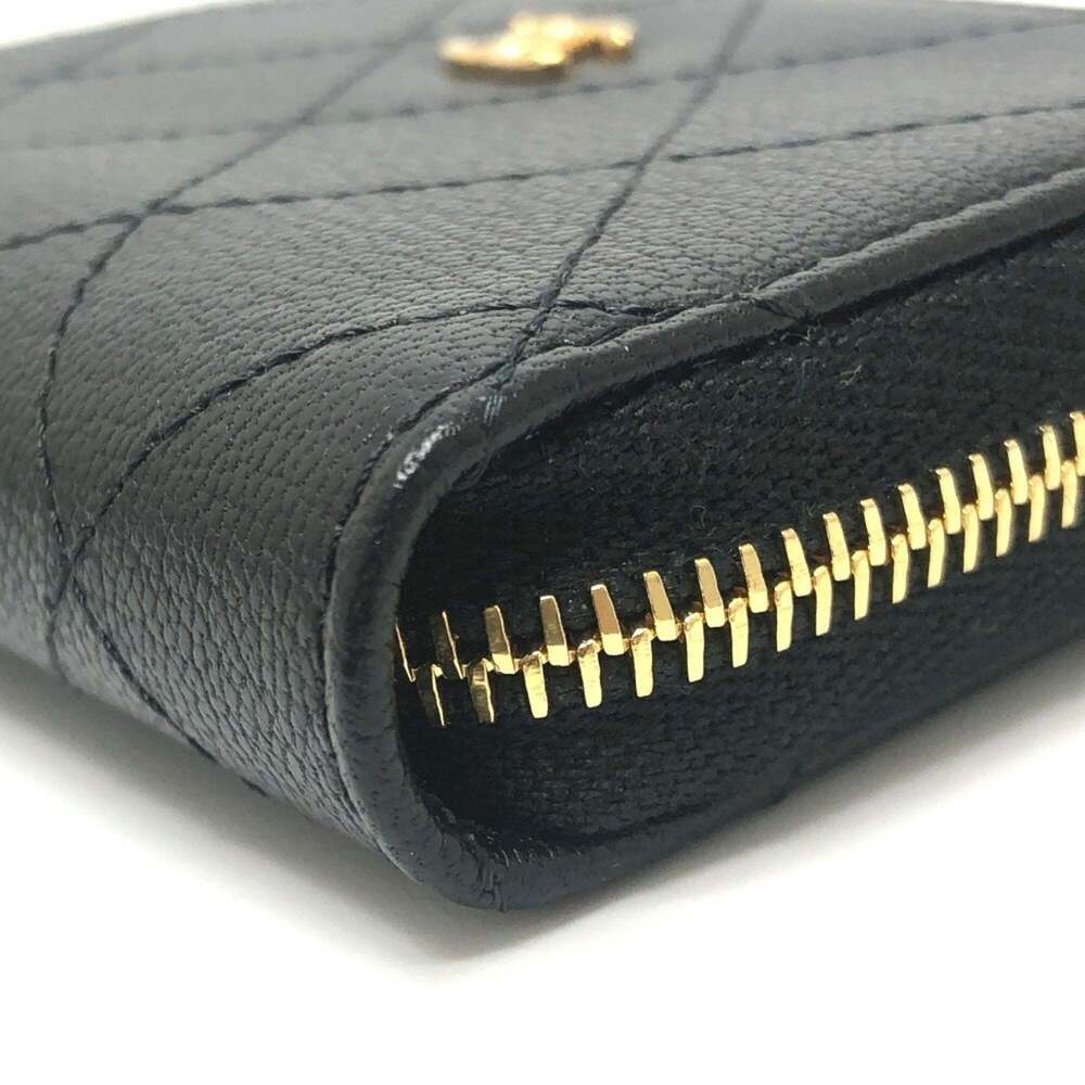 CHANEL Black Leather Logo Wallet - Picture 7 of 15